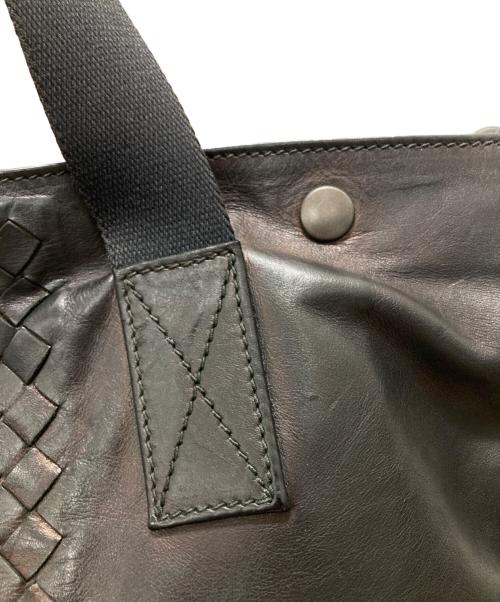 BOTTEGA VENETA（ボッテガベネタ）BOTTEGA VENETA (ボッテガベネタ) イントレチャート2WAYトートバッグ ブラックの古着・服飾アイテム