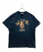 BAPE BY A BATHING APEベイプバイアベイシングエイプ）の古着「プリントTシャツ」｜ブラック