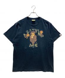 BAPE BY A BATHING APE（ベイプバイアベイシングエイプ）の古着「プリントTシャツ」｜ブラック