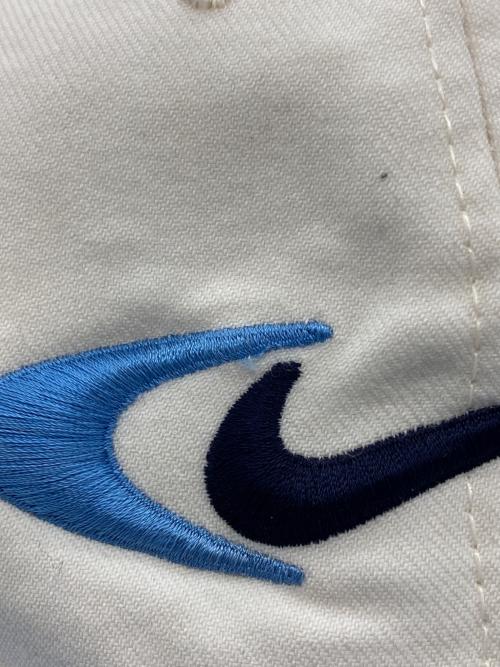 NIKE（ナイキ）NIKE (ナイキ) 90s ロゴ刺繍キャップ ホワイト×ライトブルーの古着・服飾アイテム