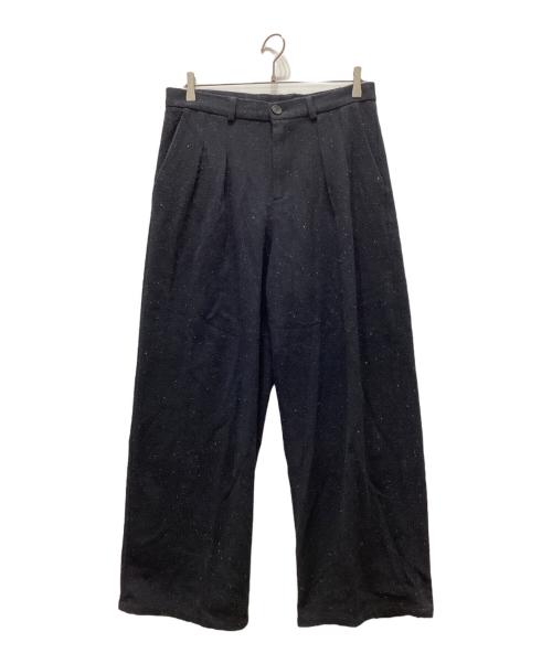 Noen（ノエン）Noen (ノエン) カラーネップタックワイドパンツ ネイビー サイズ:Lの古着・服飾アイテム