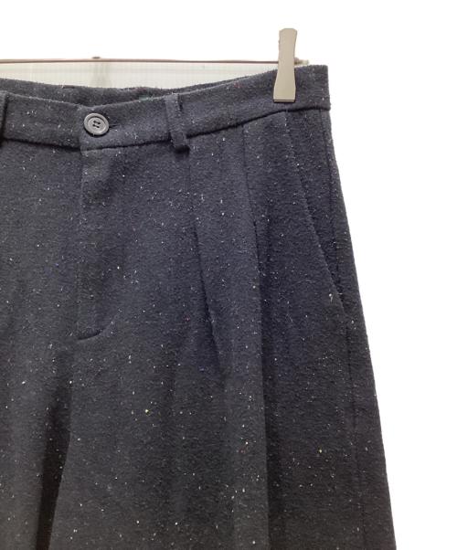 Noen（ノエン）Noen (ノエン) カラーネップタックワイドパンツ ネイビー サイズ:Lの古着・服飾アイテム