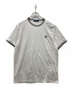 FRED PERRYフレッドペリー）の古着「TWIN TIPPED T-SHIRT」｜ホワイト