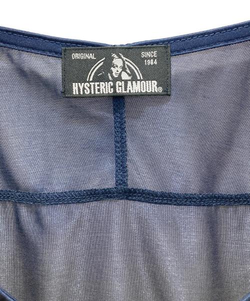 Hysteric Glamour（ヒステリックグラマー）Hysteric Glamour (ヒステリックグラマー) シースルータンクトップ ネイビー×ピンク サイズ:FREEの古着・服飾アイテム