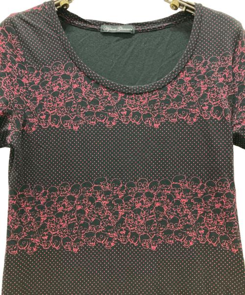 Hysteric Glamour（ヒステリックグラマー）Hysteric Glamour (ヒステリックグラマー) スカル柄半袖ワンピース ブラック×ピンク サイズ:Fの古着・服飾アイテム