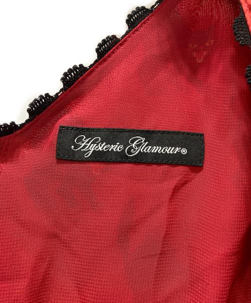Hysteric Glamour（ヒステリックグラマー）Hysteric Glamour (ヒステリックグラマー) 猫柄シルクワンピース レッド サイズ:Fの古着・服飾アイテム
