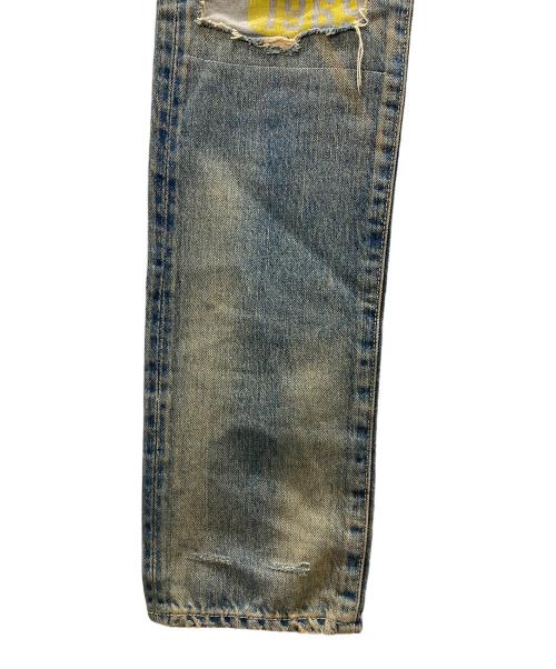 Hysteric Glamour（ヒステリックグラマー）Hysteric Glamour (ヒステリックグラマー) CPR加工 リペア スタッズ デニム パンツ インディゴ サイズ:Sの古着・服飾アイテム
