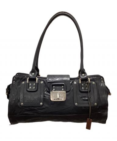 中古・古着通販】DIESEL (ディーゼル) ロゴプレート レザーバッグ/Y2K
