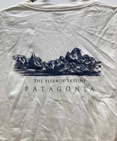 Patagonia（パタゴニア）Patagonia (パタゴニア) 90s ロゴTシャツ/Fitzroy Skyline ベージュ サイズ:SMALLの古着・服飾アイテム