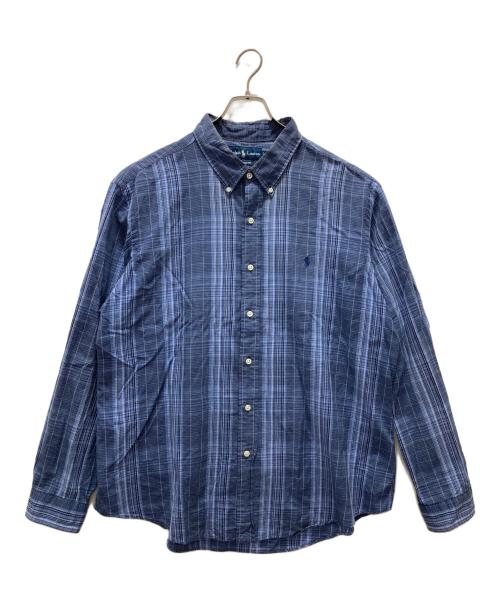 RALPH LAUREN（ラルフローレン）RALPH LAUREN (ラルフローレン) CUSTOM FIT ボタンダウンシャツ ネイビー サイズ:4Lの古着・服飾アイテム