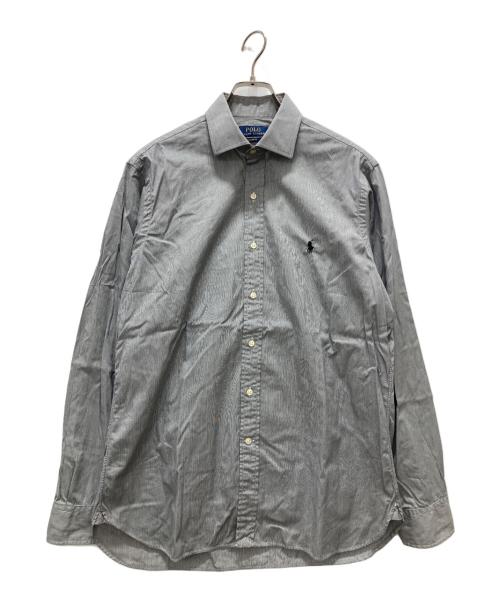 POLO RALPH LAUREN（ポロ・ラルフローレン）POLO RALPH LAUREN (ポロ・ラルフローレン) CSSTOM FIT 長袖シャツ グレー サイズ:16の古着・服飾アイテム