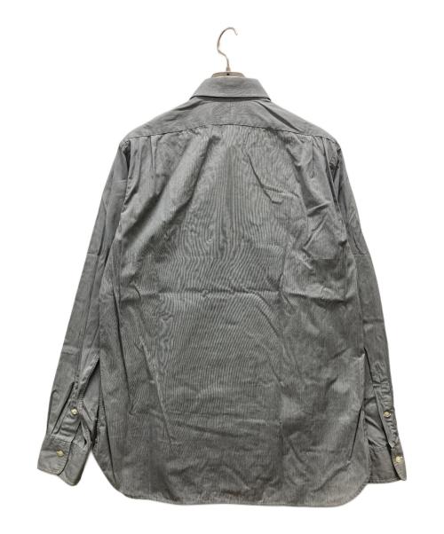 POLO RALPH LAUREN（ポロ・ラルフローレン）POLO RALPH LAUREN (ポロ・ラルフローレン) CSSTOM FIT 長袖シャツ グレー サイズ:16の古着・服飾アイテム