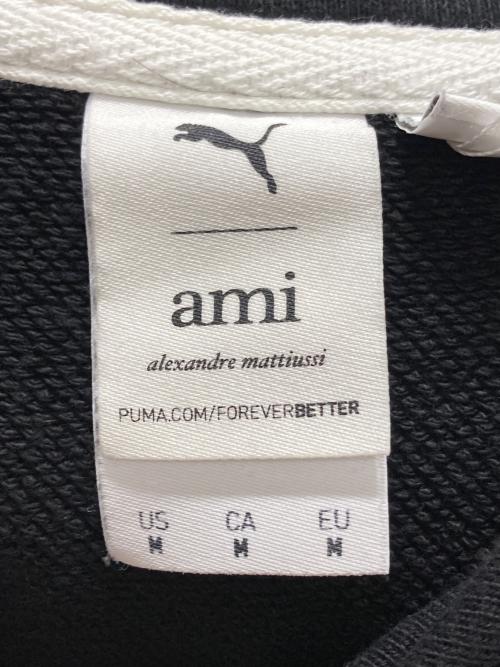 AMI Alexandre Mattiussi（アミアレクサンドルマテュッシ）AMI Alexandre Mattiussi (アミアレクサンドルマテュッシ) PUMA (プーマ) コラボロゴパーカー ブラック サイズ:Mの古着・服飾アイテム