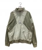 HUFハフ）の古着「ELYSIAN MIX HALF ZIP FLEECE」｜オリーブ
