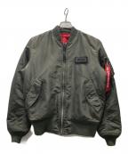 ALPHA INDUSTRIESアルファインダストリーズ）の古着「MA-1ジャケット タイト バックエンブレム」｜グレー