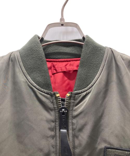 ALPHA INDUSTRIES（アルファインダストリーズ）ALPHA INDUSTRIES (アルファインダストリーズ) MA-1ジャケット タイト バックエンブレム グレー サイズ:2の古着・服飾アイテム