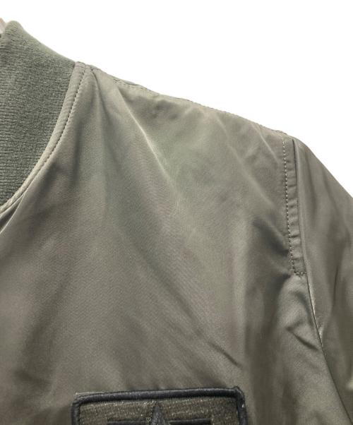 ALPHA INDUSTRIES（アルファインダストリーズ）ALPHA INDUSTRIES (アルファインダストリーズ) MA-1ジャケット タイト バックエンブレム グレー サイズ:2の古着・服飾アイテム