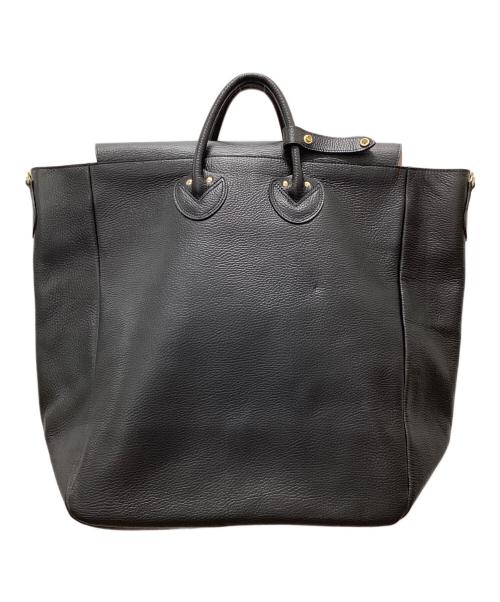 YOUNG & OLSEN The DRYGOODS STORE（ヤングアンドオルセン ザ ドライグッズストア）YOUNG & OLSEN The DRYGOODS STORE (ヤングアンドオルセン ザ ドライグッズストア) EMBOSSED LEATHER TOTE L トートバッグ ブラックの古着・服飾アイテム
