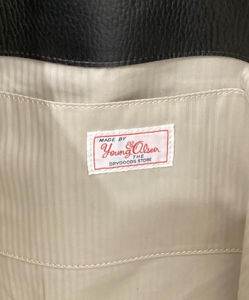 YOUNG & OLSEN The DRYGOODS STORE（ヤングアンドオルセン ザ ドライグッズストア）YOUNG & OLSEN The DRYGOODS STORE (ヤングアンドオルセン ザ ドライグッズストア) EMBOSSED LEATHER TOTE L トートバッグ ブラックの古着・服飾アイテム
