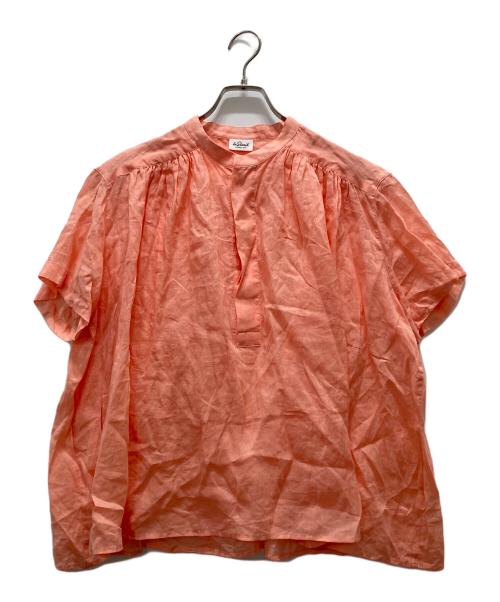 LE GLAZIK（ル グラジック）LE GLAZIK (ル グラジック) ラミー スタンドカラープルオーバーシャツ オレンジ サイズ:36の古着・服飾アイテム