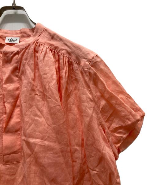 LE GLAZIK（ル グラジック）LE GLAZIK (ル グラジック) ラミー スタンドカラープルオーバーシャツ オレンジ サイズ:36の古着・服飾アイテム