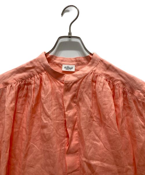 LE GLAZIK（ル グラジック）LE GLAZIK (ル グラジック) ラミー スタンドカラープルオーバーシャツ オレンジ サイズ:36の古着・服飾アイテム