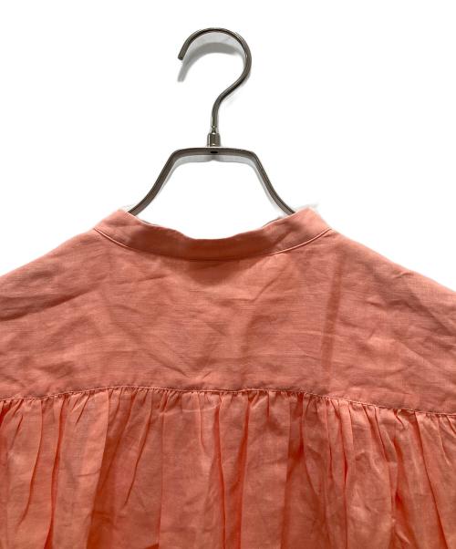 LE GLAZIK（ル グラジック）LE GLAZIK (ル グラジック) ラミー スタンドカラープルオーバーシャツ オレンジ サイズ:36の古着・服飾アイテム