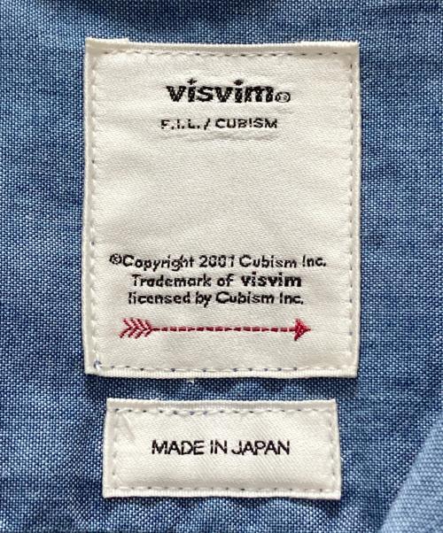 VISVIM（ビズビム）VISVIM (ビズビム) KEESEY SHIRT S/S/バックロゴプリント半袖シャツ スカイブルー サイズ:2の古着・服飾アイテム