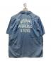 VISVIM (ビズビム) KEESEY SHIRT S/S/バックロゴプリント半袖シャツ スカイブルー サイズ:2：55000円