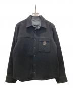 Harris Tweed×Adam et Ropeハリスツイード×アダム エ ロペ）の古着「ツイードシャツジャケット」｜ブラック