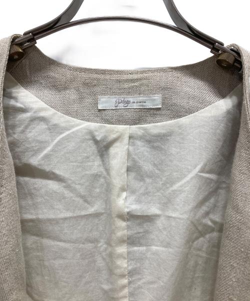 Plage（プラージュ）Plage (プラージュ) Collarless ジャケット ベージュ サイズ:Mの古着・服飾アイテム