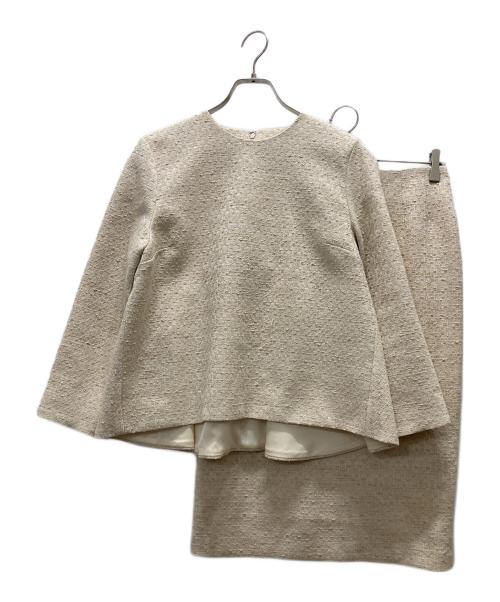 Demi-Luxe Beams（デミルクス ビームス）Demi-Luxe BEAMS (デミルクス ビームス) ストレッチ ツイード プルオーバー/スカート ベージュ サイズ:40の古着・服飾アイテム