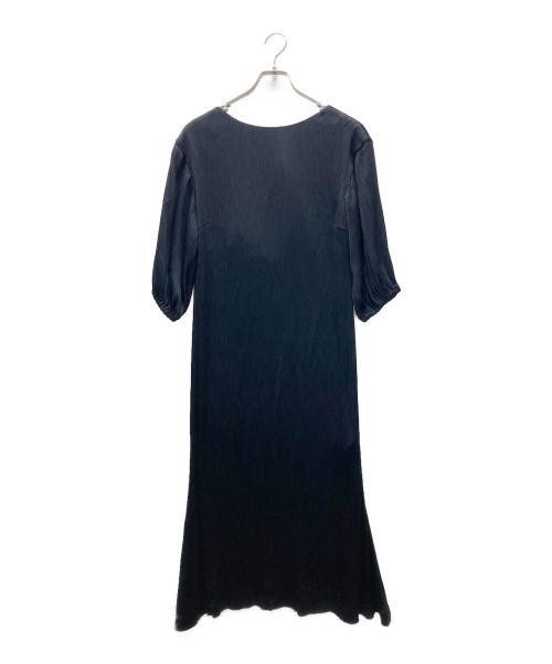 JOIEVE（ジョエブ）JOIEVE (ジョエブ) 半袖プリーツワンピース ネイビー サイズ:Mの古着・服飾アイテム