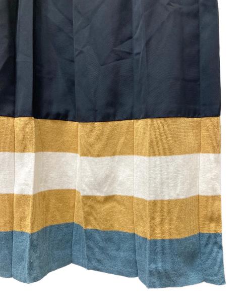 FRED PERRY（フレッドペリー）FRED PERRY (フレッドペリー) knitted trim pleated skirt ネイビー サイズ:UK8の古着・服飾アイテム