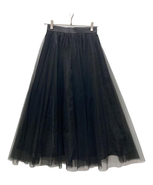Mystrada（マイストラーダ）Mystrada (マイストラーダ) チュールロングスカート ブラック サイズ:Sの古着・服飾アイテム