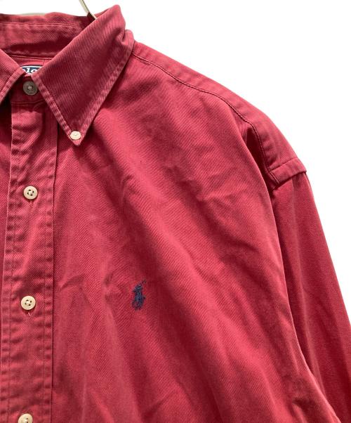 POLO RALPH LAUREN（ポロ・ラルフローレン）POLO RALPH LAUREN (ポロ・ラルフローレン) ロング丈ボタンダウンシャツ レッド サイズ:Mの古着・服飾アイテム