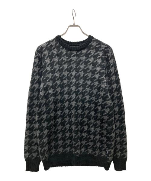 stussy（ステューシー）stussy (ステューシー) 千鳥柄ニット ブラック サイズ:Mの古着・服飾アイテム