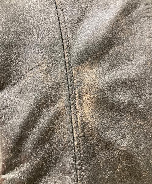 DIESEL（ディーゼル）DIESEL (ディーゼル) L-EGRAD レザージャケット ブラウン サイズ:38の古着・服飾アイテム