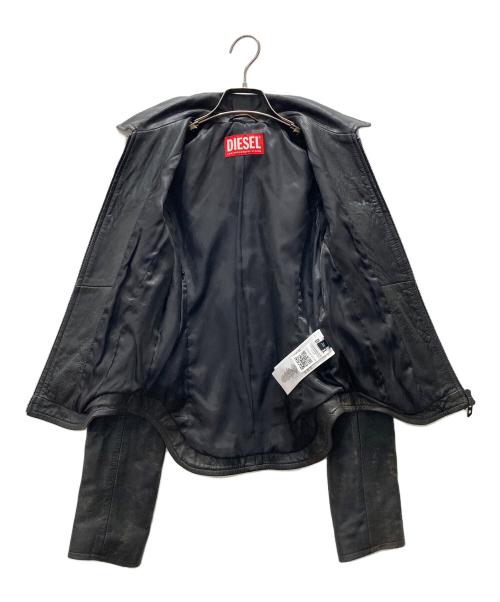 DIESEL（ディーゼル）DIESEL (ディーゼル) L-EGRAD レザージャケット ブラウン サイズ:38の古着・服飾アイテム