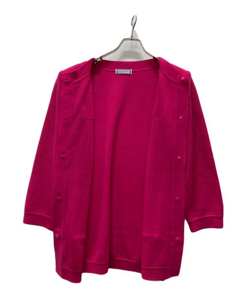 Yves Saint Laurent（イヴサンローラン）Yves Saint Laurent (イヴサンローラン) 金釦ニットコート ショッキングピンク サイズ:Mの古着・服飾アイテム