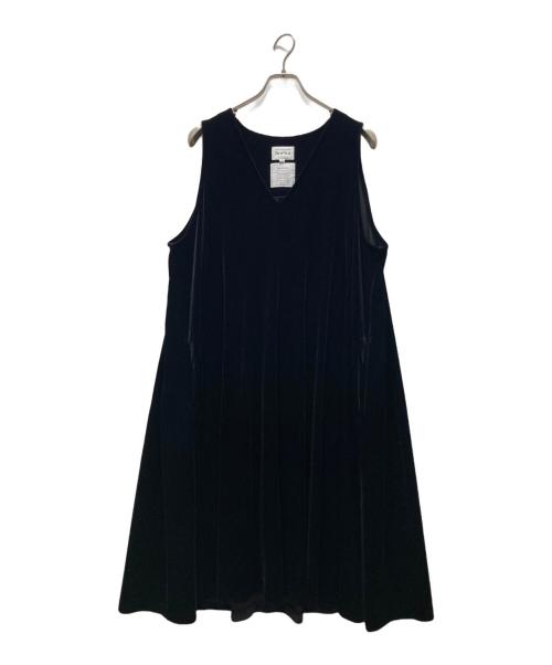 foufou（フーフー）foufou (フーフー) ベロア ノースリーブワンピース ブラックの古着・服飾アイテム