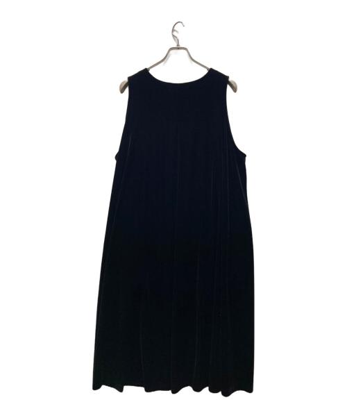 foufou（フーフー）foufou (フーフー) ベロア ノースリーブワンピース ブラックの古着・服飾アイテム