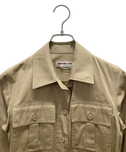 Saint Laurent rive gauche（サンローランリヴゴーシュ）SAINT LAURENT RIVE GAUCHE (サンローランリヴゴーシュ) 80sサファリジャケット ベージュ サイズ:34の古着・服飾アイテム