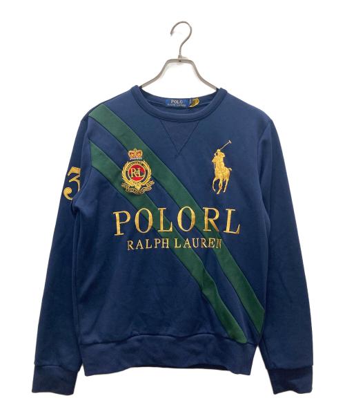 POLO RALPH LAUREN（ポロ・ラルフローレン）POLO RALPH LAUREN (ポロ・ラルフローレン) ビッグポニーロゴスウェット ネイビー サイズ:Sの古着・服飾アイテム