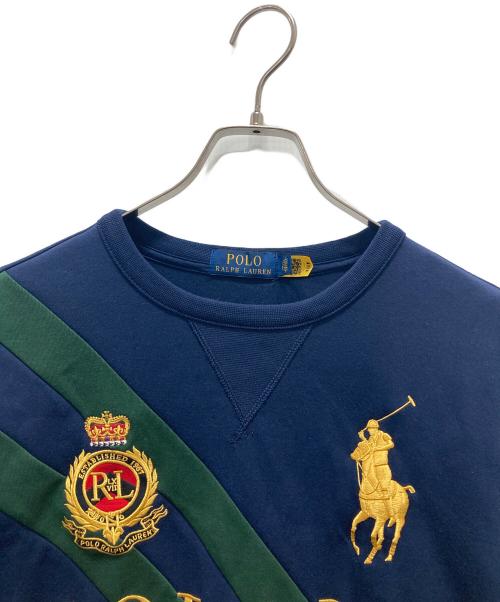 POLO RALPH LAUREN（ポロ・ラルフローレン）POLO RALPH LAUREN (ポロ・ラルフローレン) ビッグポニーロゴスウェット ネイビー サイズ:Sの古着・服飾アイテム
