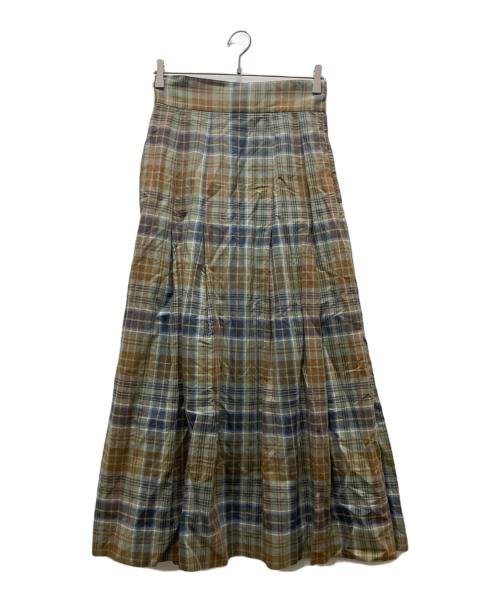 SCYE（サイ）SCYE (サイ) チェックマキシスカート グリーン サイズ:Sの古着・服飾アイテム