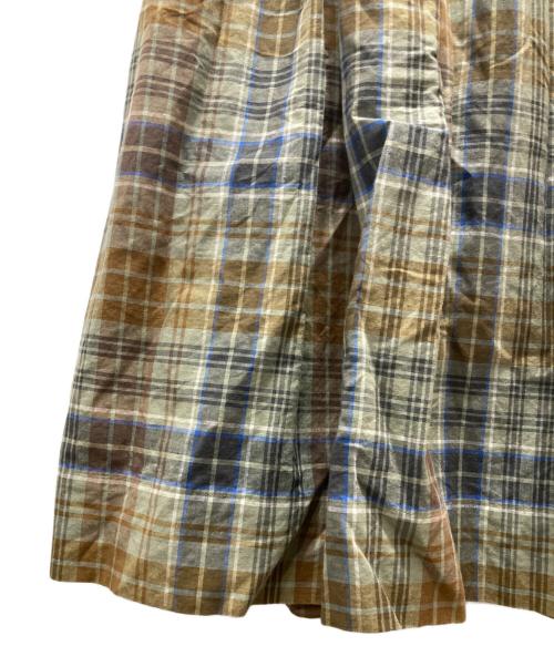 SCYE（サイ）SCYE (サイ) チェックマキシスカート グリーン サイズ:Sの古着・服飾アイテム