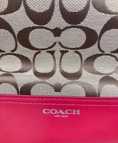 COACH（コーチ）COACH (コーチ) ショルダーバッグ レッド×ベージュの古着・服飾アイテム