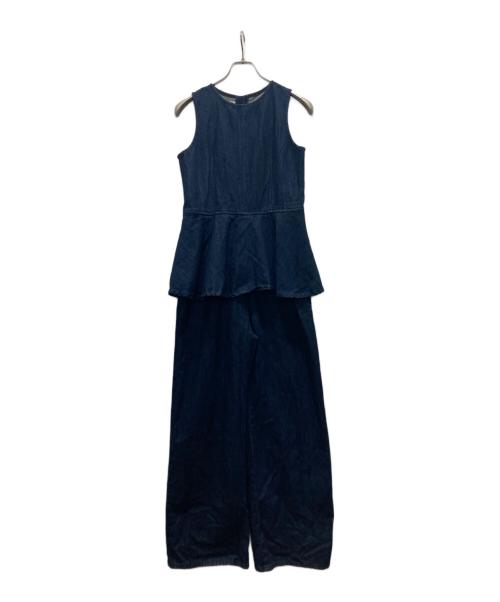 STYLE MIXER（スタイルミキサー）STYLE MIXER (スタイルミキサー) ペプラムデニムオールインワン ネイビー サイズ:Mの古着・服飾アイテム