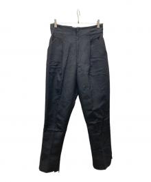 TOGA PULLA（トーガ プルラ）の古着「裾デザインタックパンツ」｜ブラック